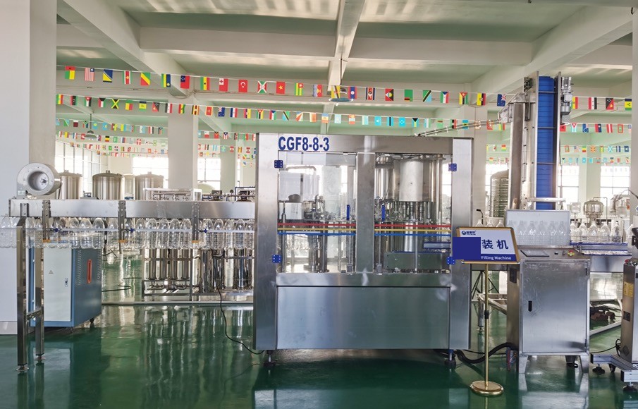 Water bottling production floor