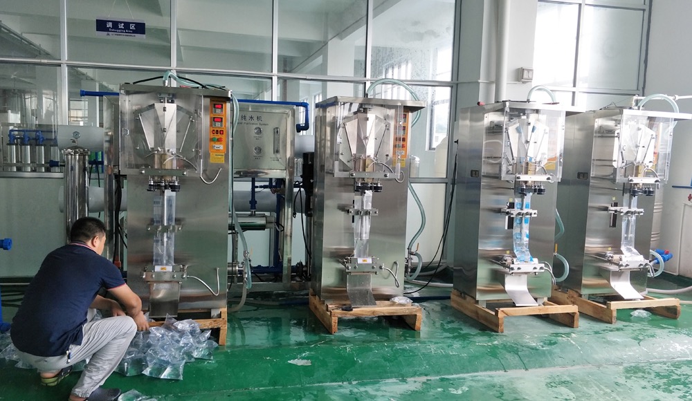 Liquid pouch and bottle packaging machines